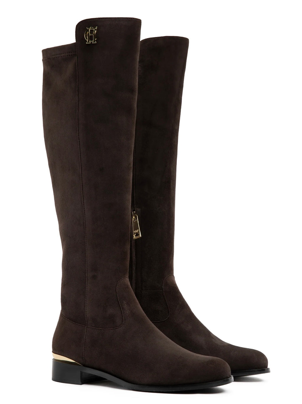 Holland Cooper Albany Knee Boot Chocolate Suede