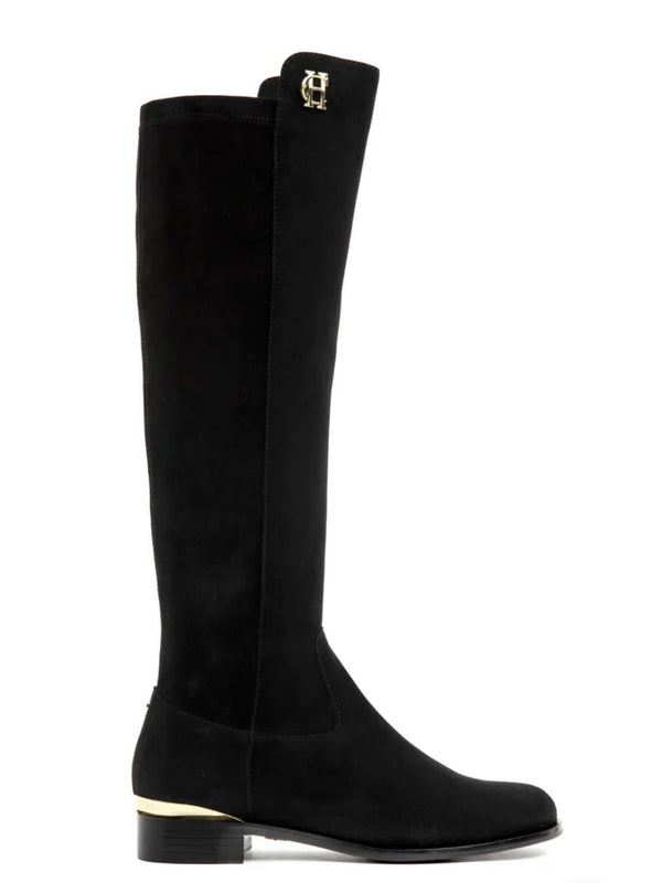 Holland Cooper Albany Knee Boot Black