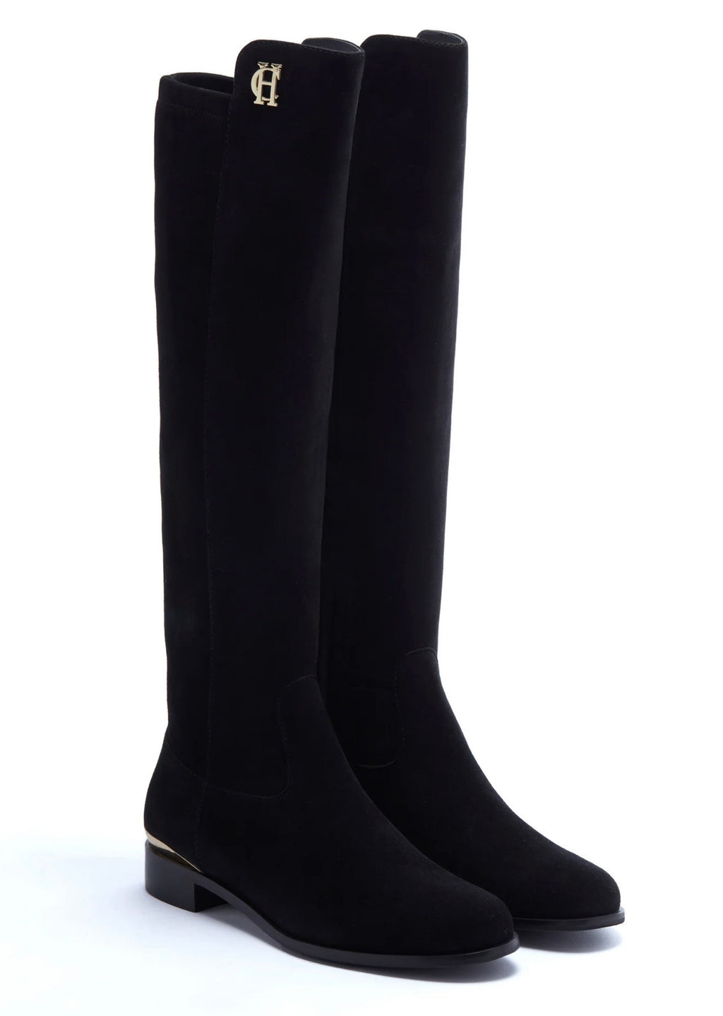 Holland Cooper Albany Knee Boot Black