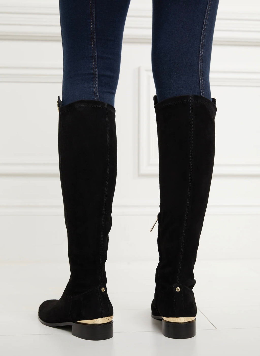 Holland Cooper Albany Knee Boot Black