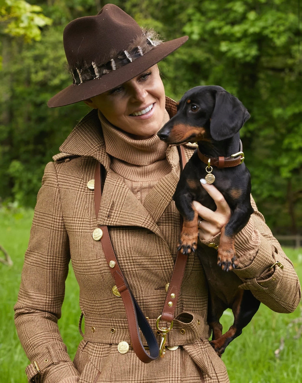 Holland Cooper Classic Dog Lead Chestnut