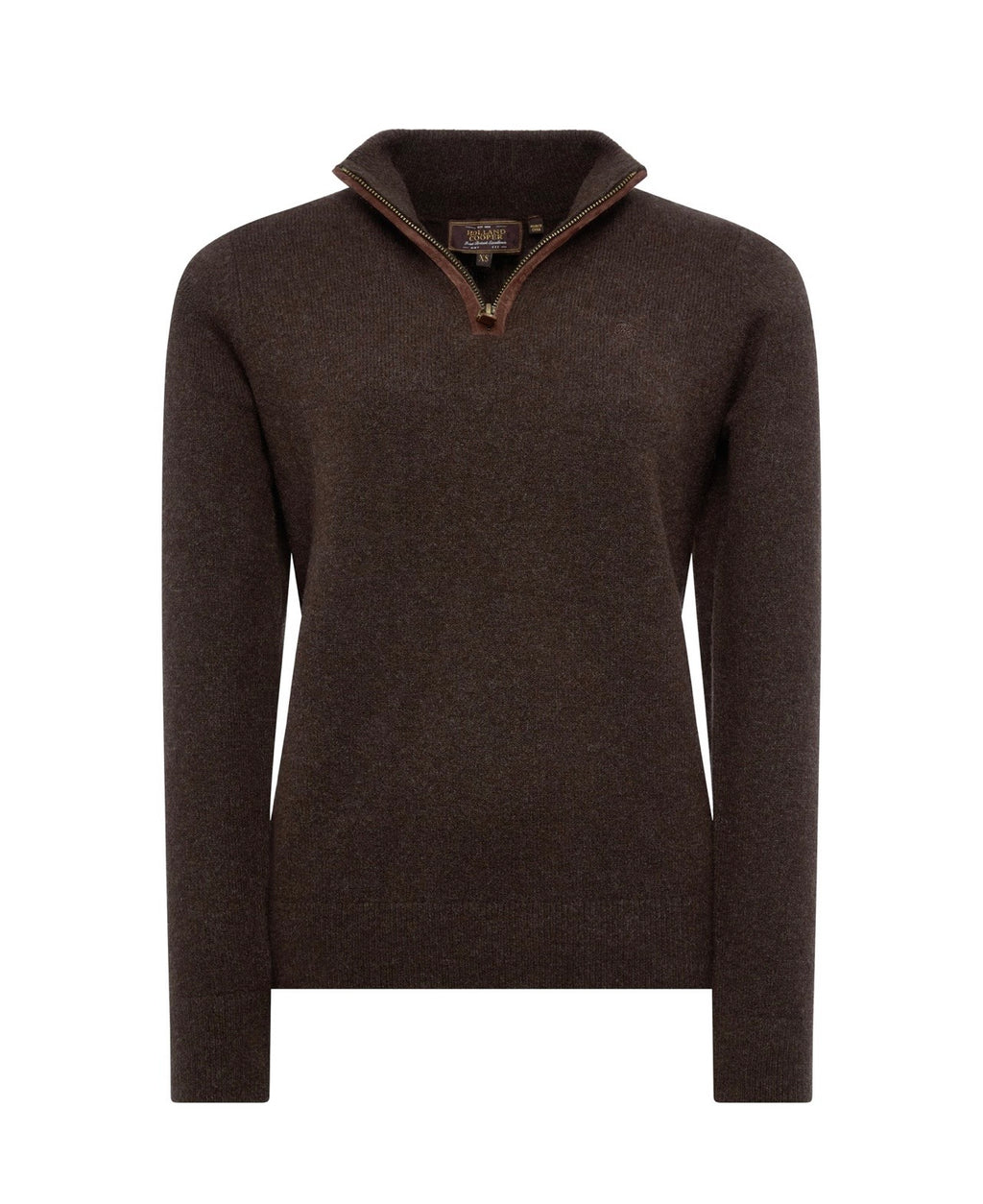 Holland Cooper Country Quarter Zip Knit Chocolate