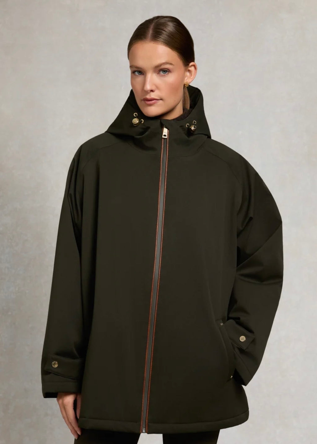 Holland Cooper One-Size Waterproof Jacket Khaki