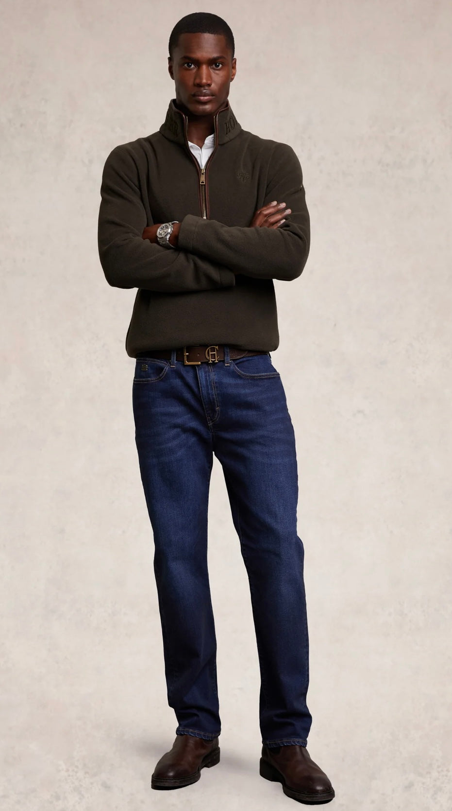 Men's Country Fleece Quarter Zip Khaki