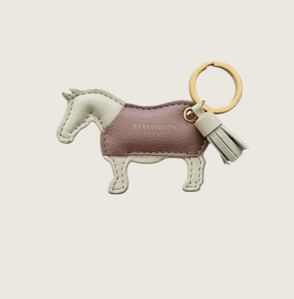 Barkworth Reeve Milton Pony Keyring in Lt Grey & Pink