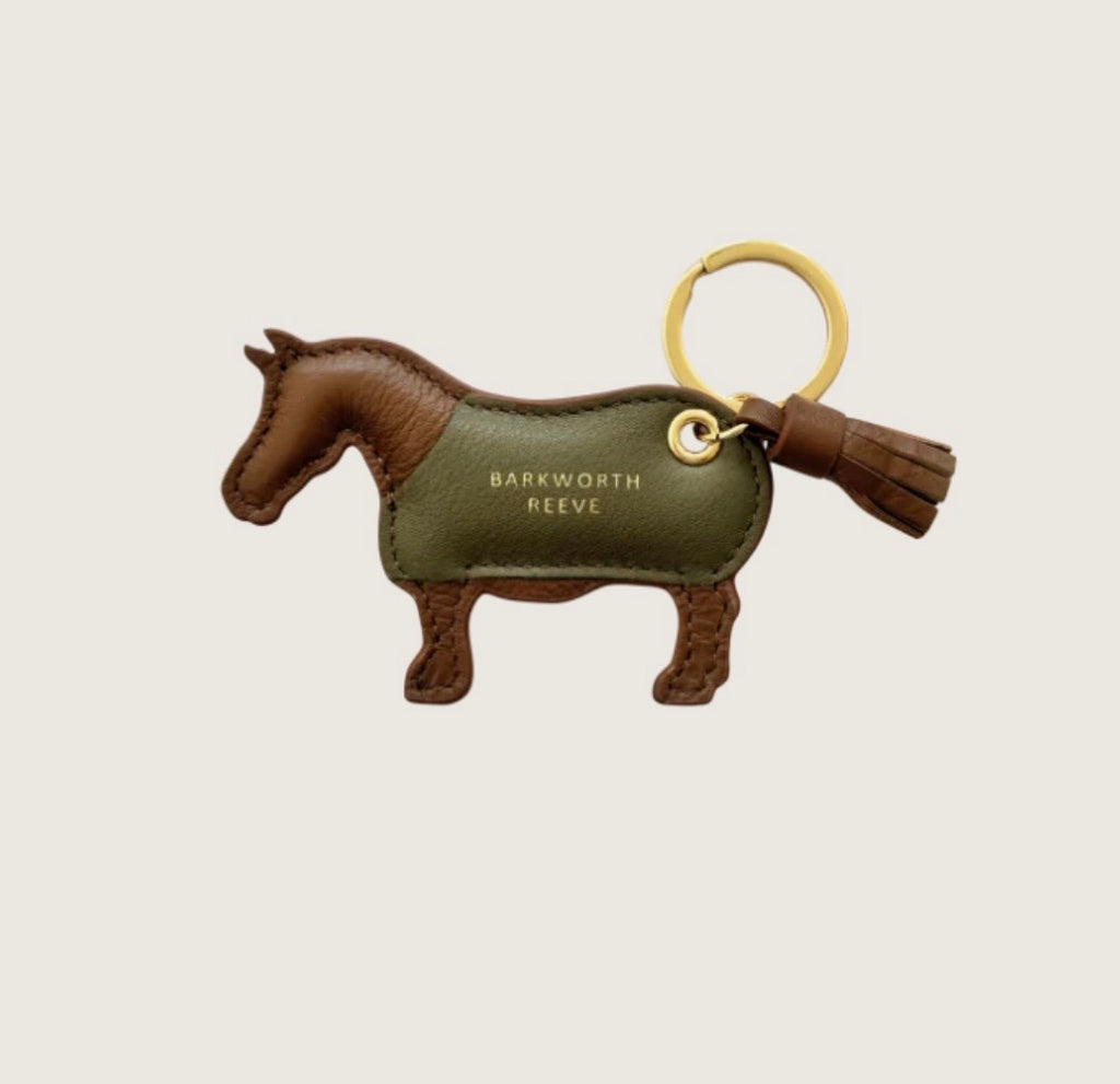 Barkworth Reeve Milton Pony Keyring in Chestnut & Olive