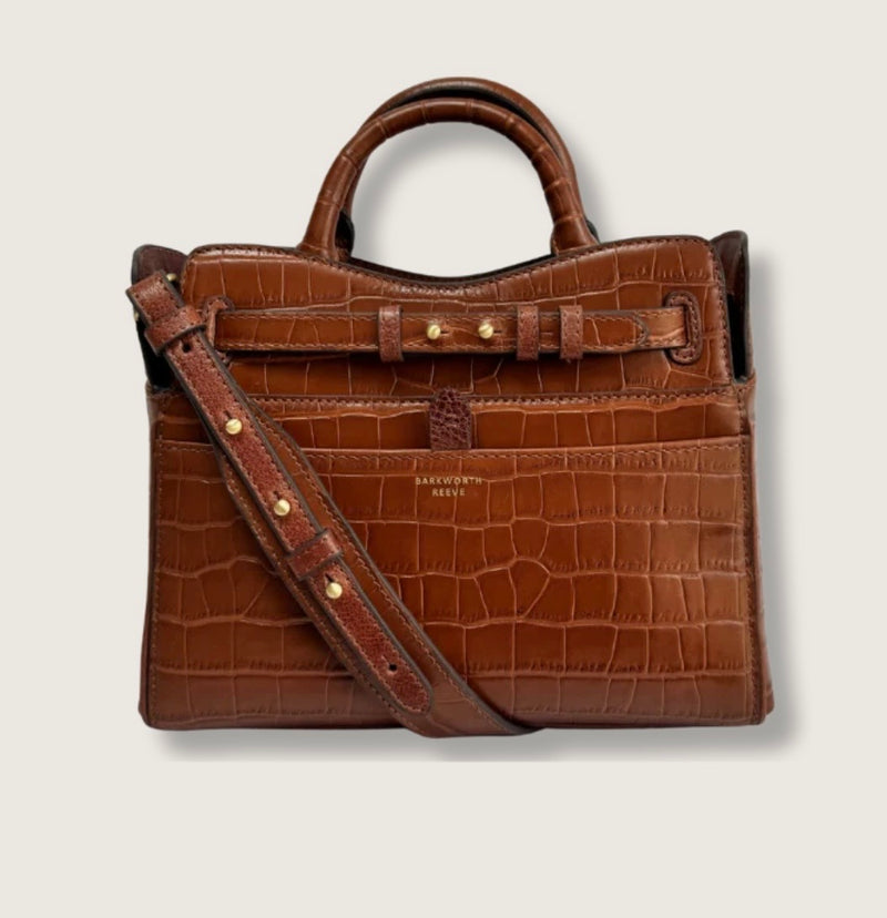 Barkworth Reeve Ambridge in Tan Croc Embossed Leather