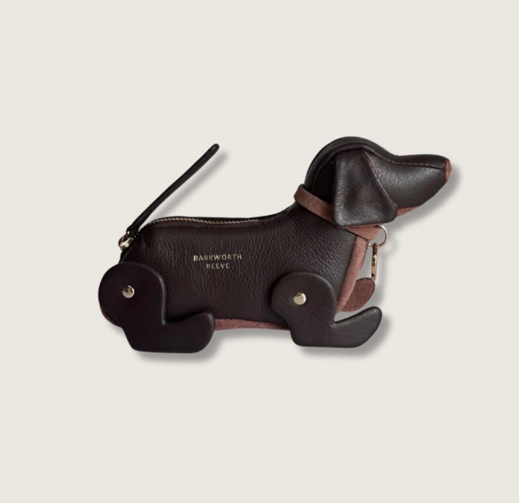 Barkworth Reeve Doogle the Puppy Purse, in Truffle Plum & Rosewood Pink