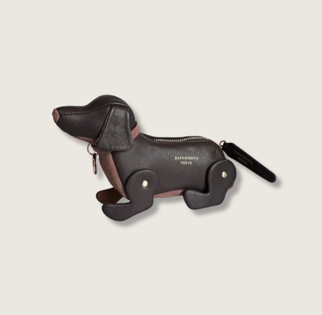Barkworth Reeve Doogle the Puppy Purse, in Truffle Plum & Rosewood Pink