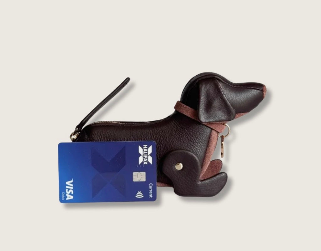 Barkworth Reeve Doogle the Puppy Purse, in Truffle Plum & Rosewood Pink