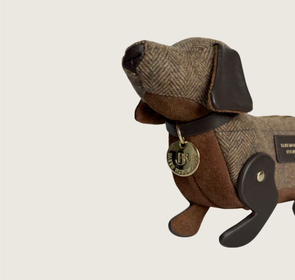 Barkworth Reeve Doogle the Puppy Purse, in Tweed & Tan Suede