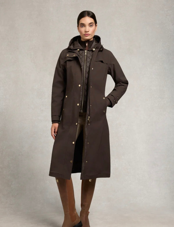 Holland Cooper Folgate Rain Coat Chocolate