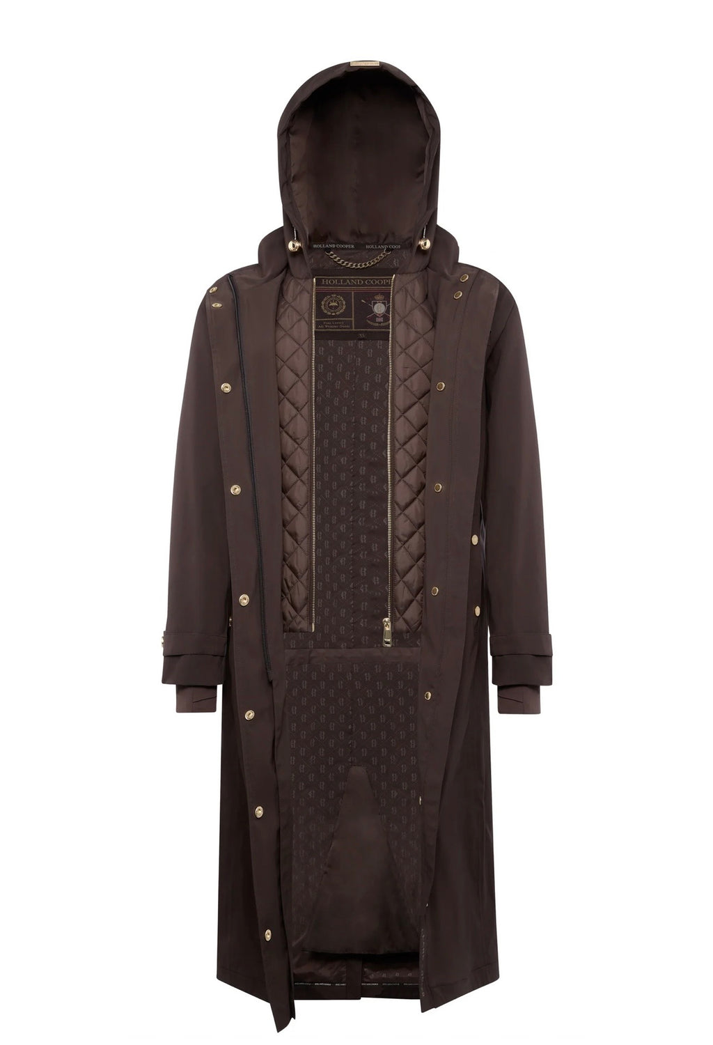 Holland Cooper Folgate Rain Coat Chocolate