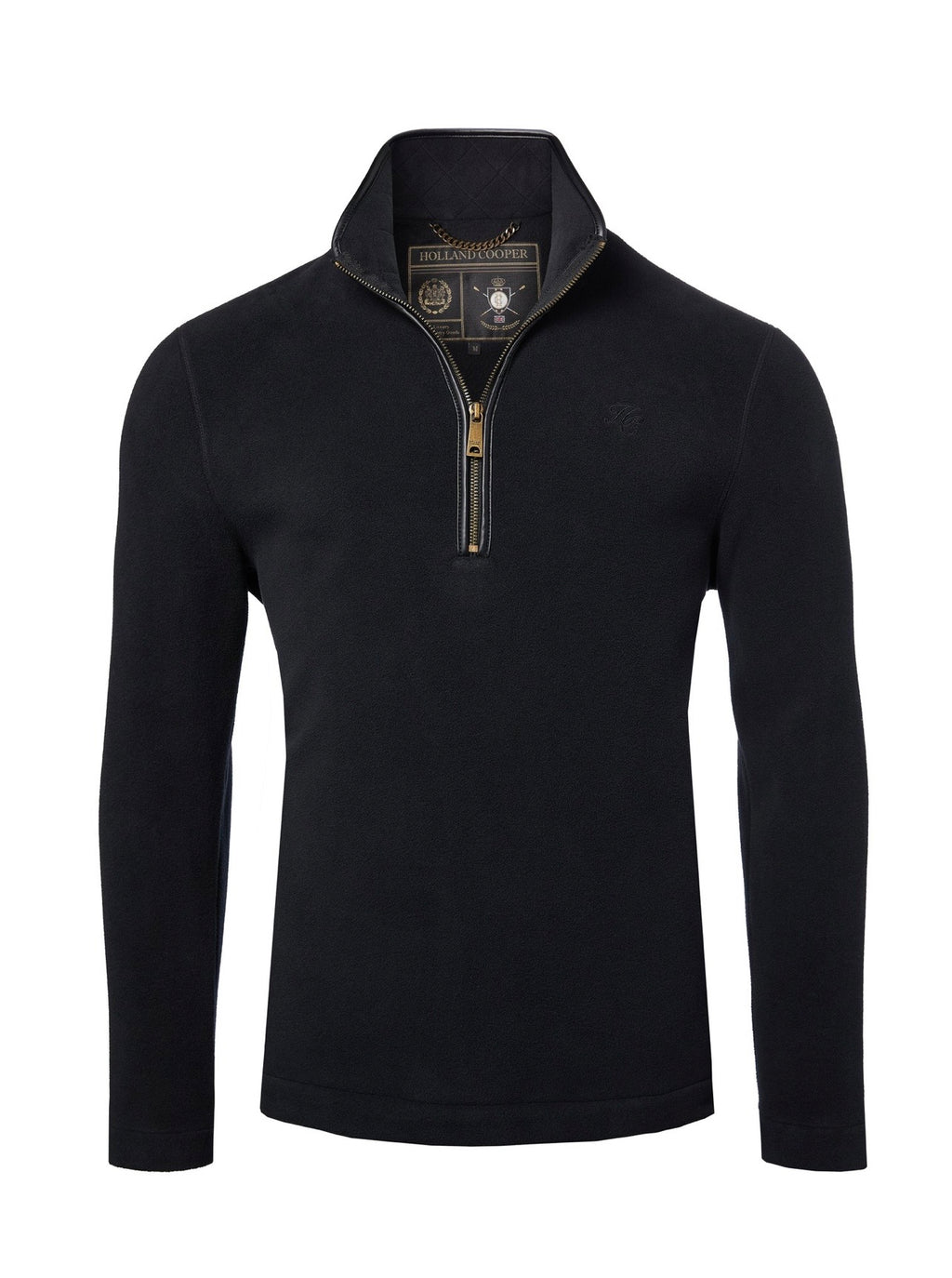 Holland Cooper Men's Country Fleece Quarter Zip Black