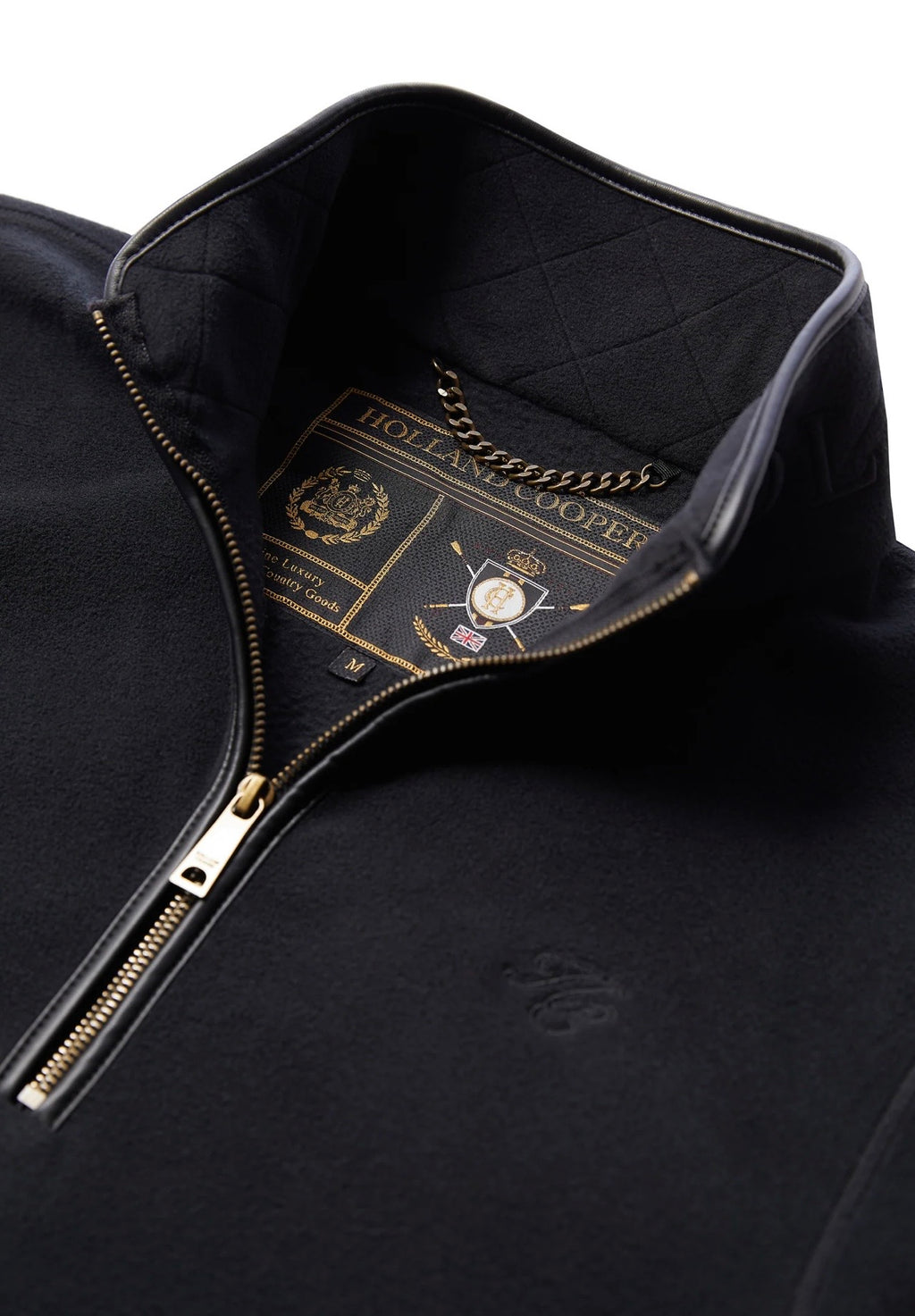 Holland Cooper Men's Country Fleece Quarter Zip Black