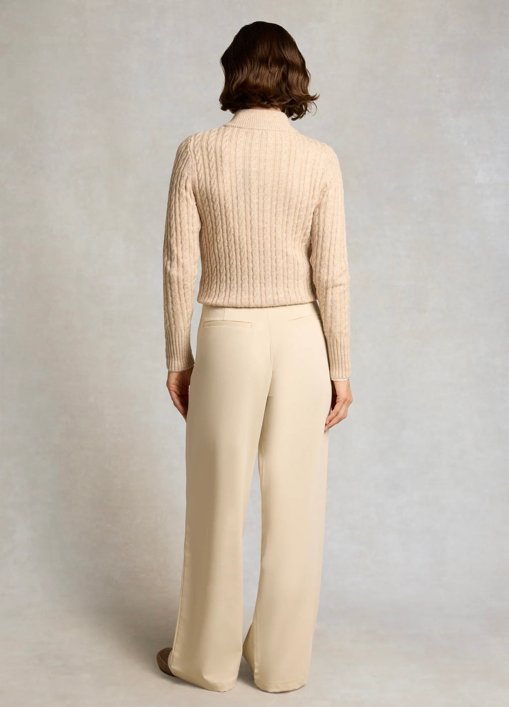 Holland Cooper Tacoma Zip Through Cardigan Barley