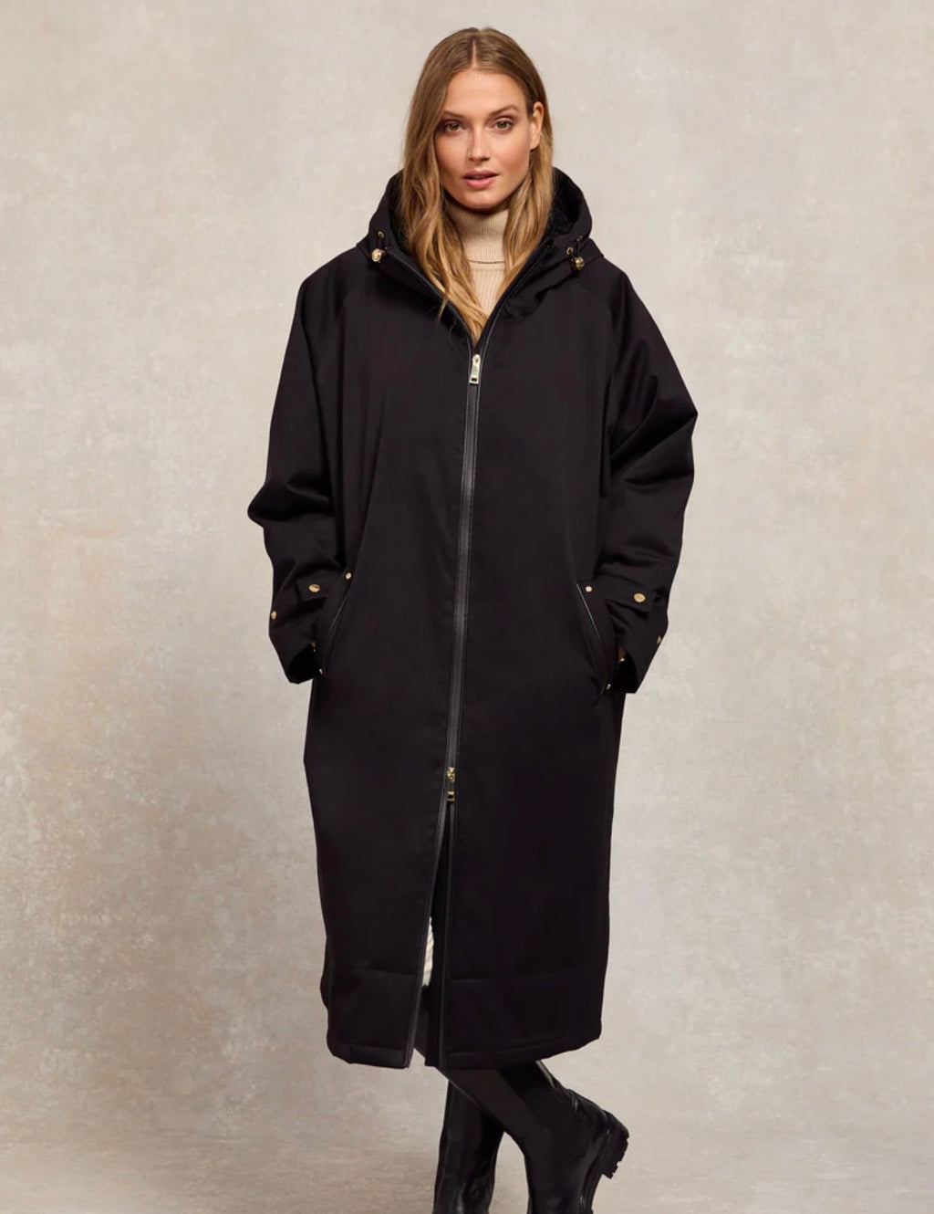 Holland Cooper One-Size Waterproof Coat Black