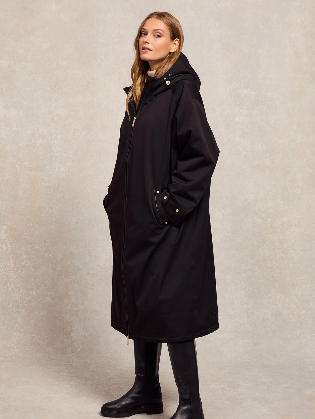 Holland Cooper One-Size Waterproof Coat Black