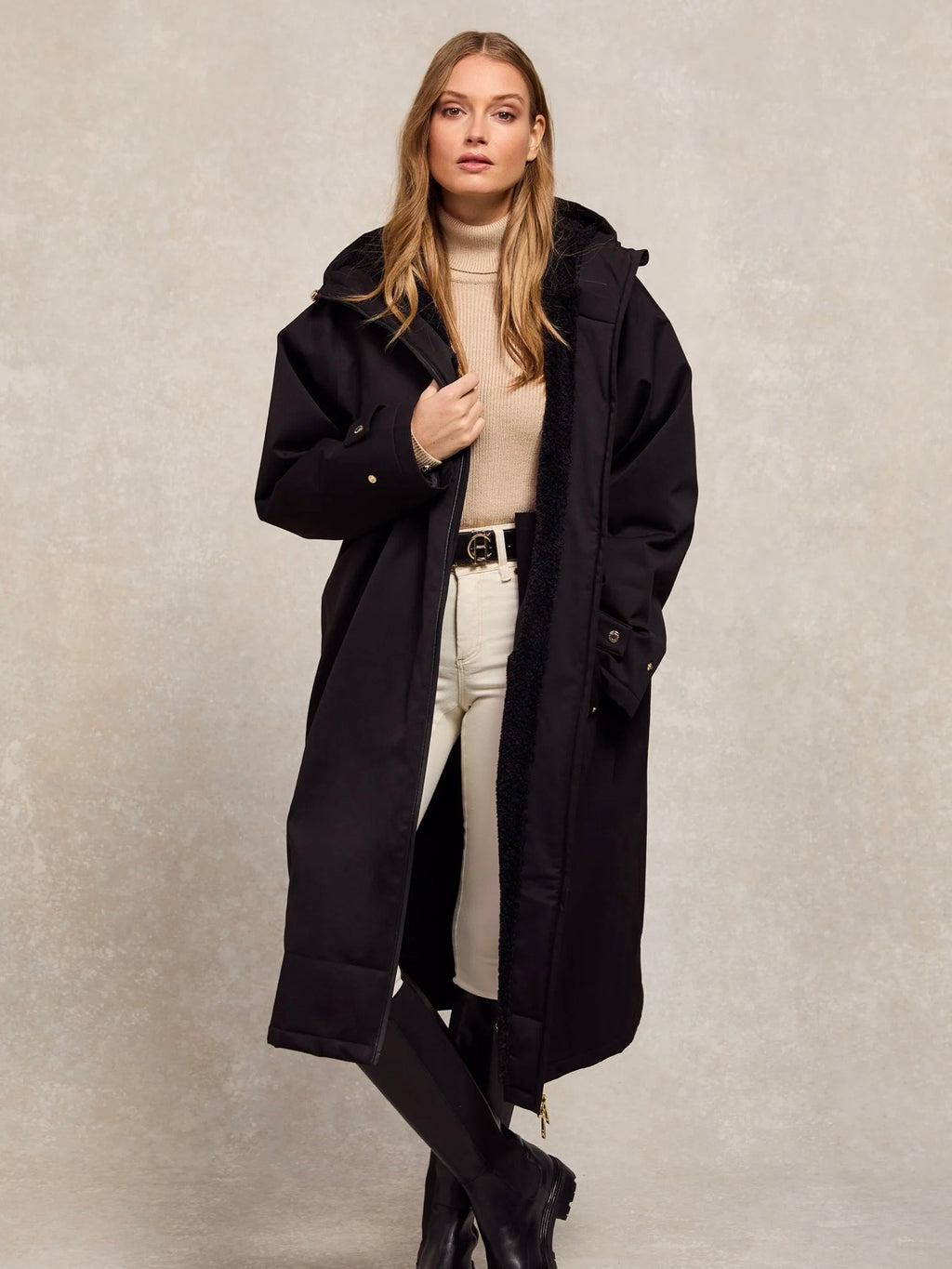 Holland Cooper One-Size Waterproof Coat Black