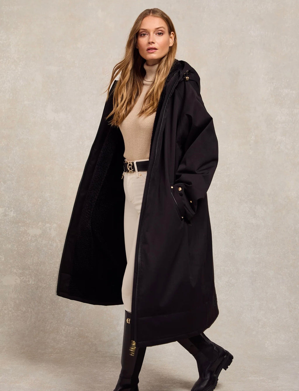 Holland Cooper One-Size Waterproof Coat Black