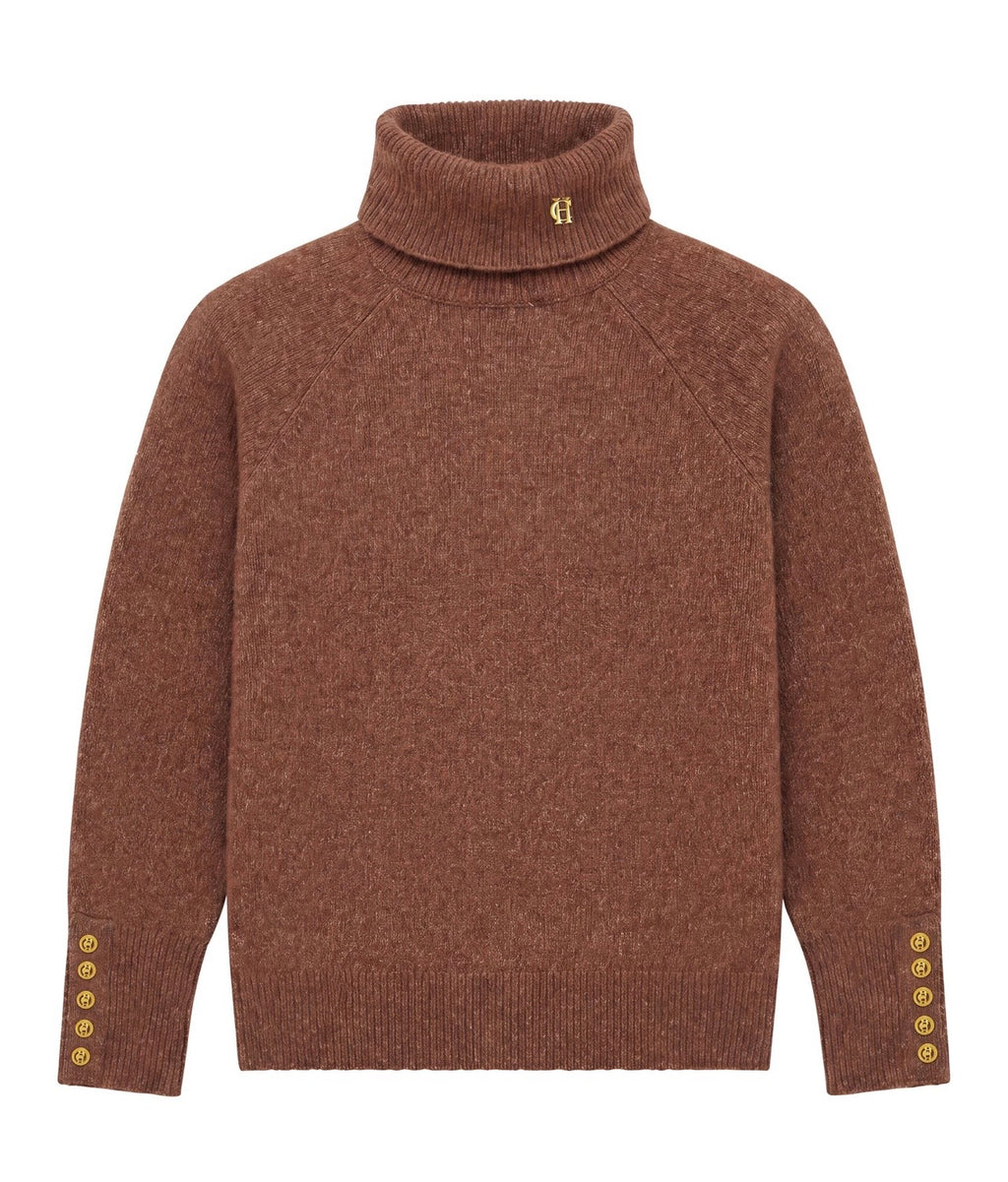Holland Cooper Tori Roll Neck Knit Latte