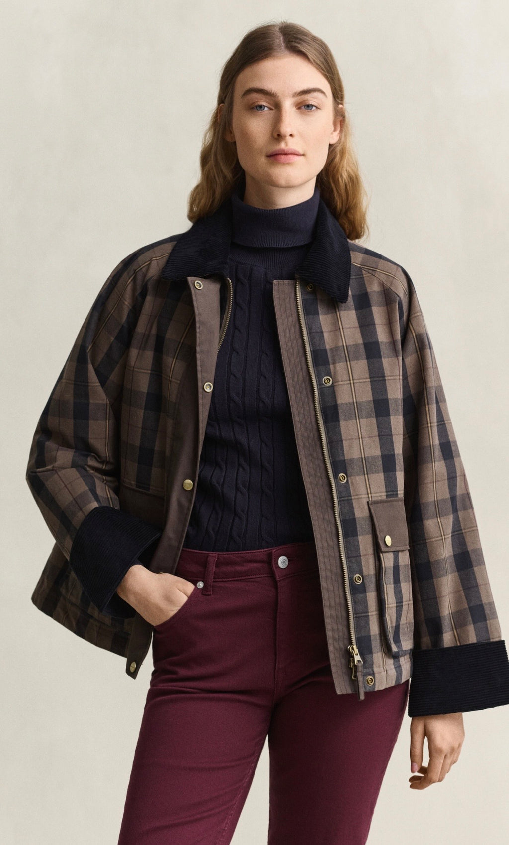 GANT Check Waxed Jacket