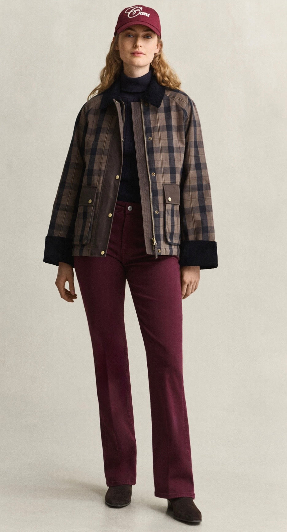 GANT Check Waxed Jacket