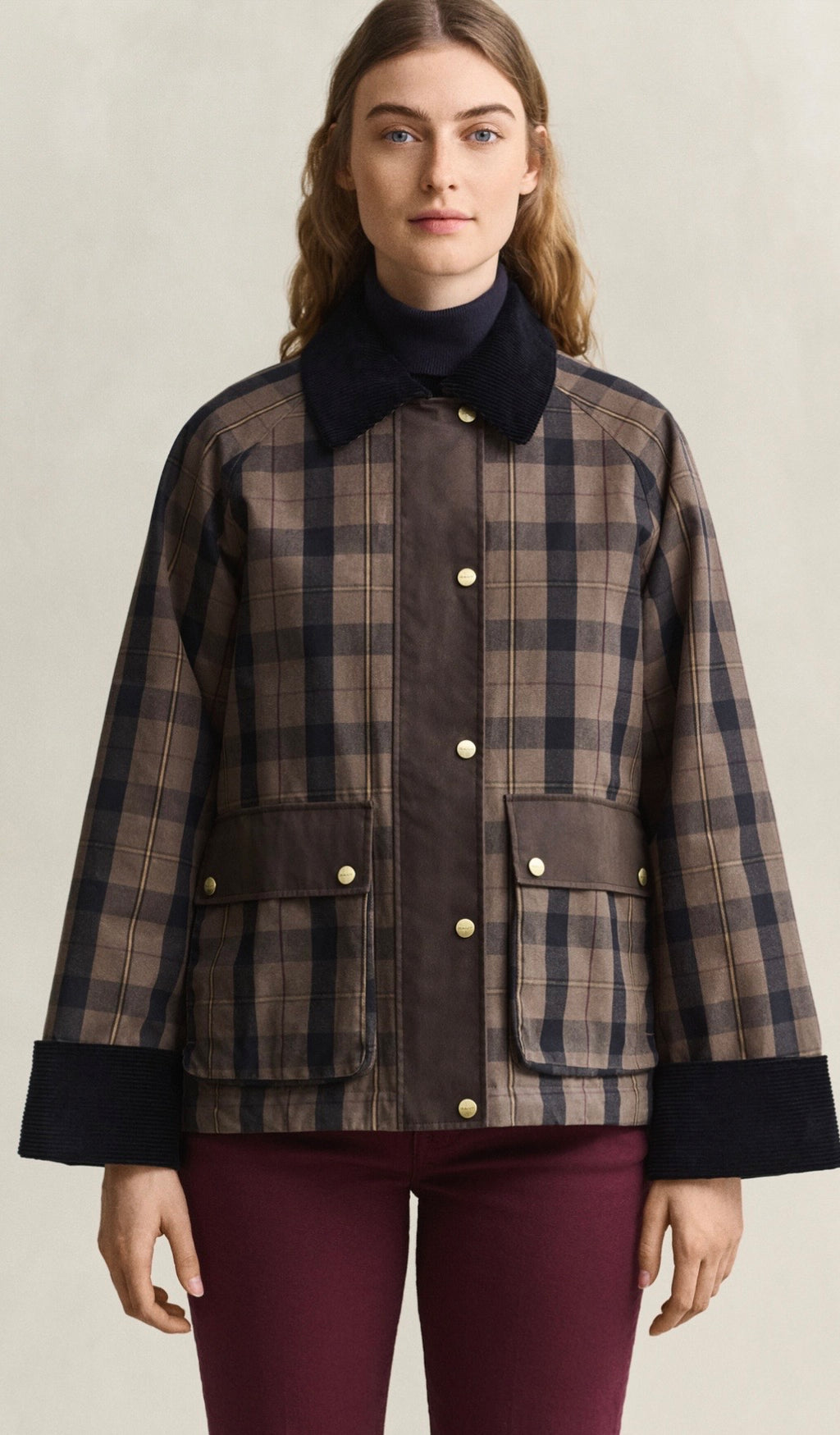 GANT Check Waxed Jacket