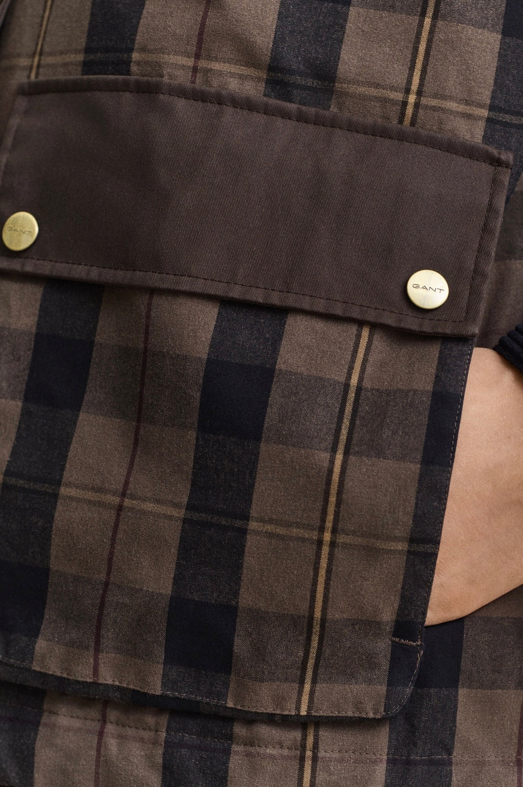 GANT Check Waxed Jacket