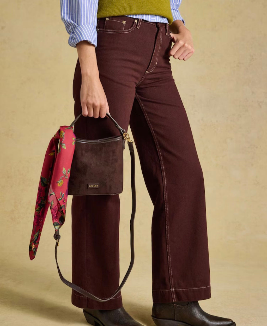 Joules Chocolate Brown Bucket Bag