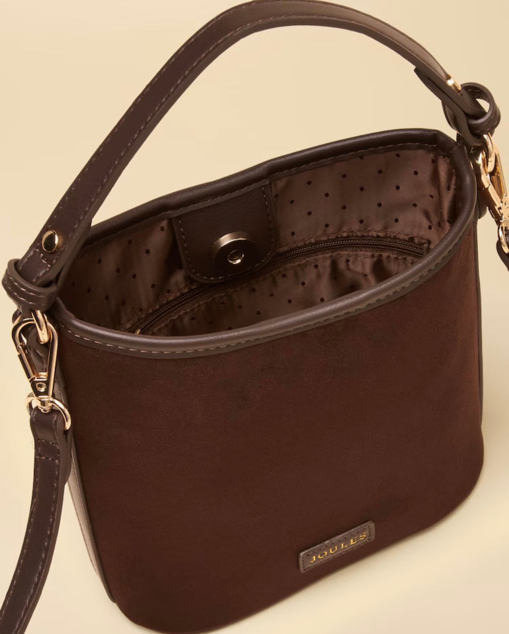Joules Chocolate Brown Bucket Bag