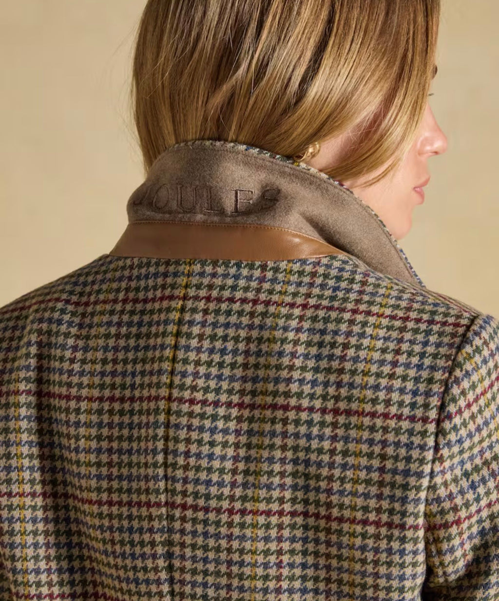 Joules Hackmore Check Relaxed Fit Tweed Blazer With Wool