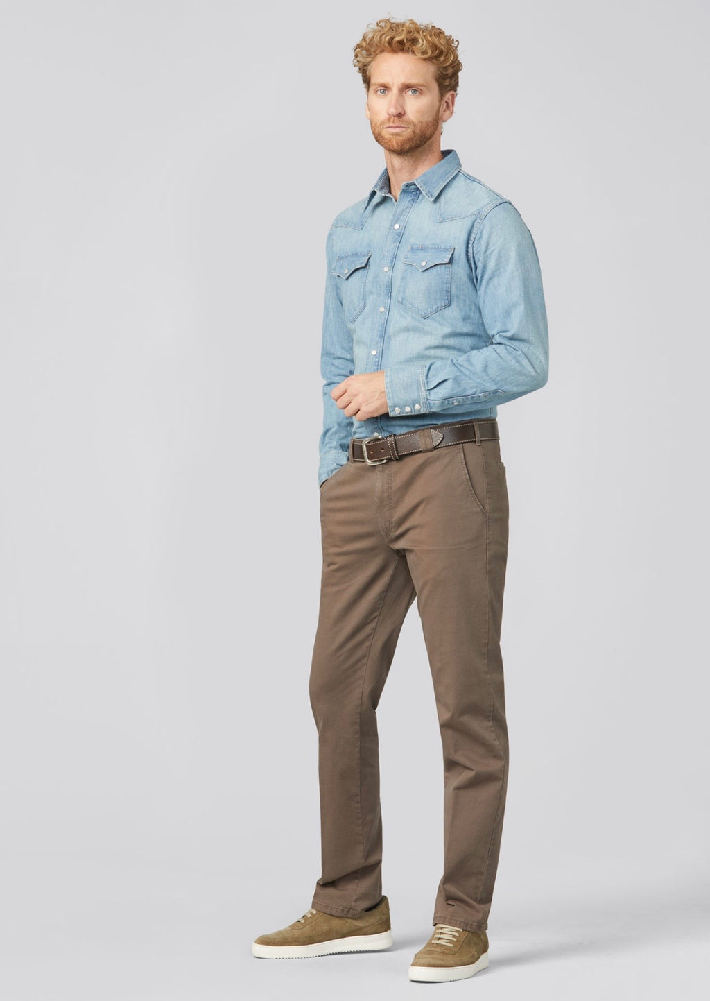 Meyer Men’s Roma Regular Chino 9-316/35 – Brown