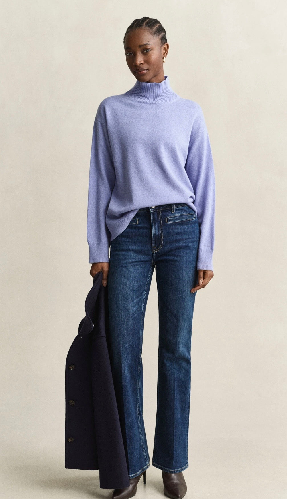 GANT Superfine Lambswool Mock Neck Sweater