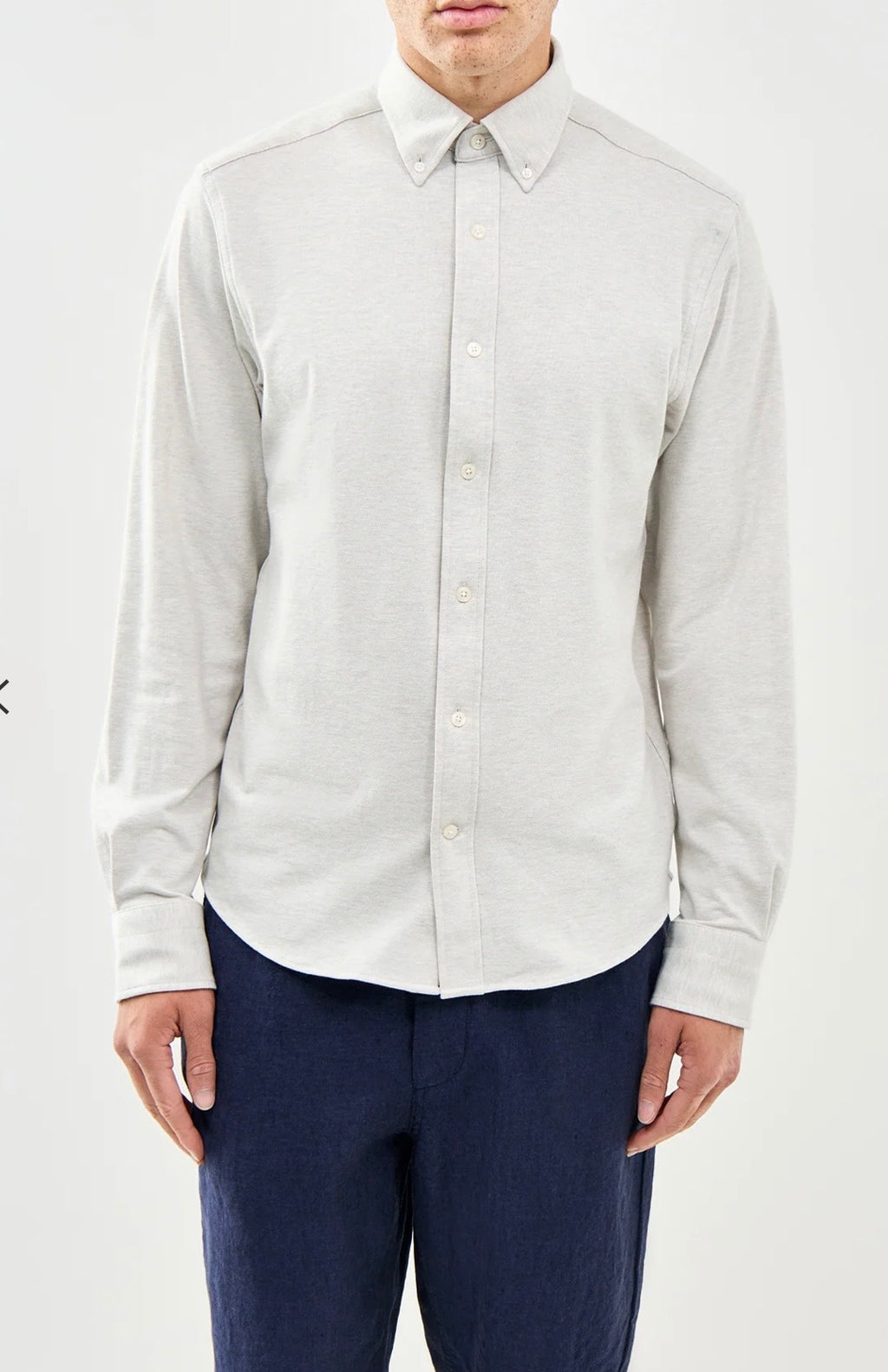 GANT Regular Fit Jersey Pique Shirt Light Beige Melange