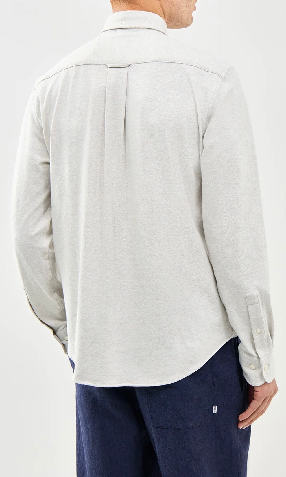 GANT Regular Fit Jersey Pique Shirt Light Beige Melange