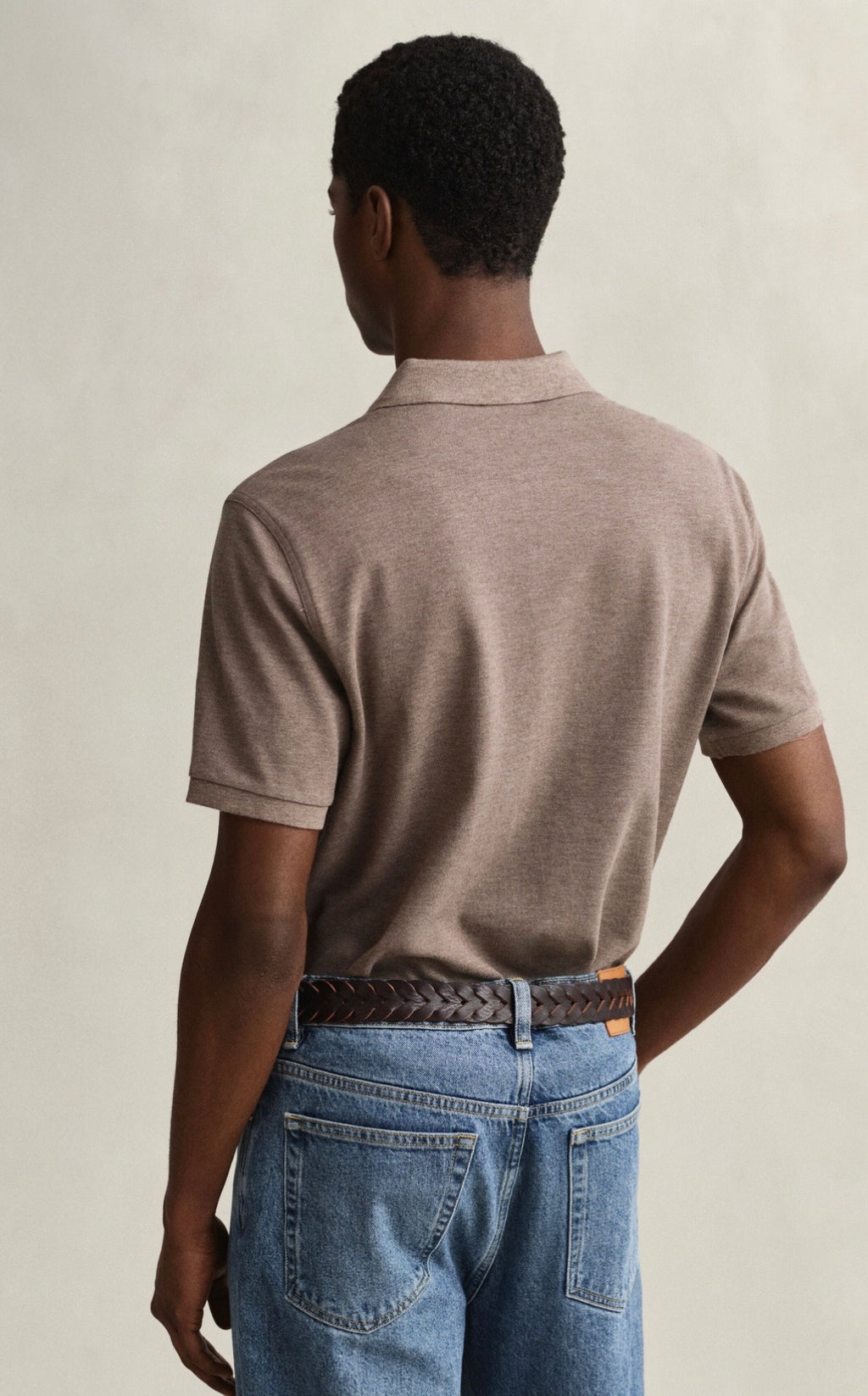 GANT Classic Regular Polo Shirt Dark Hazelnut Melange