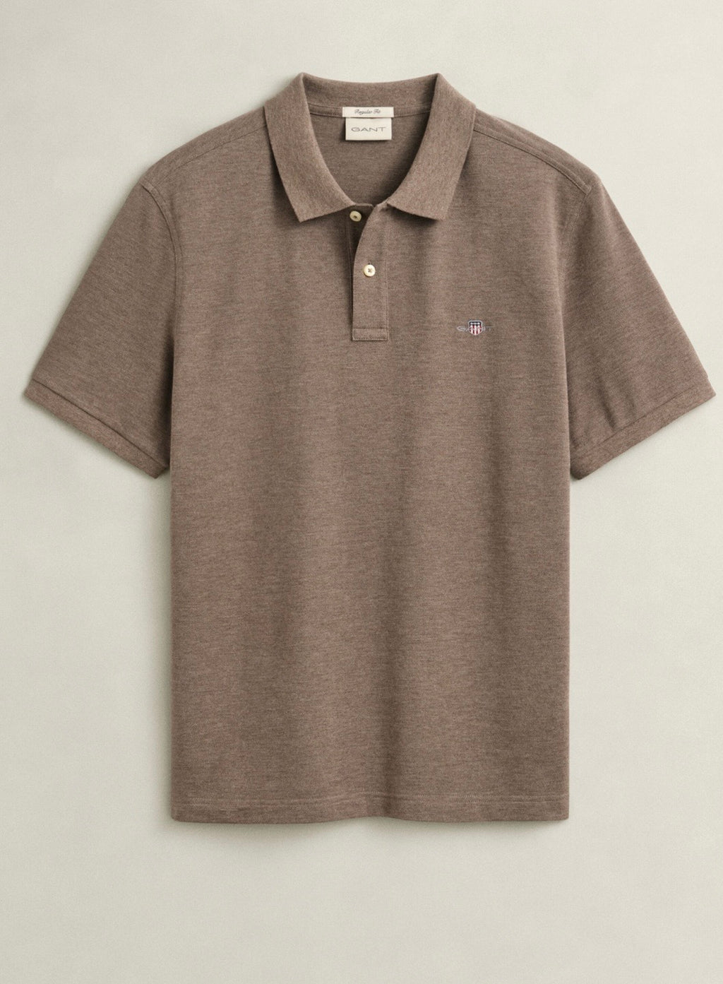 GANT Classic Regular Polo Shirt Dark Hazelnut Melange
