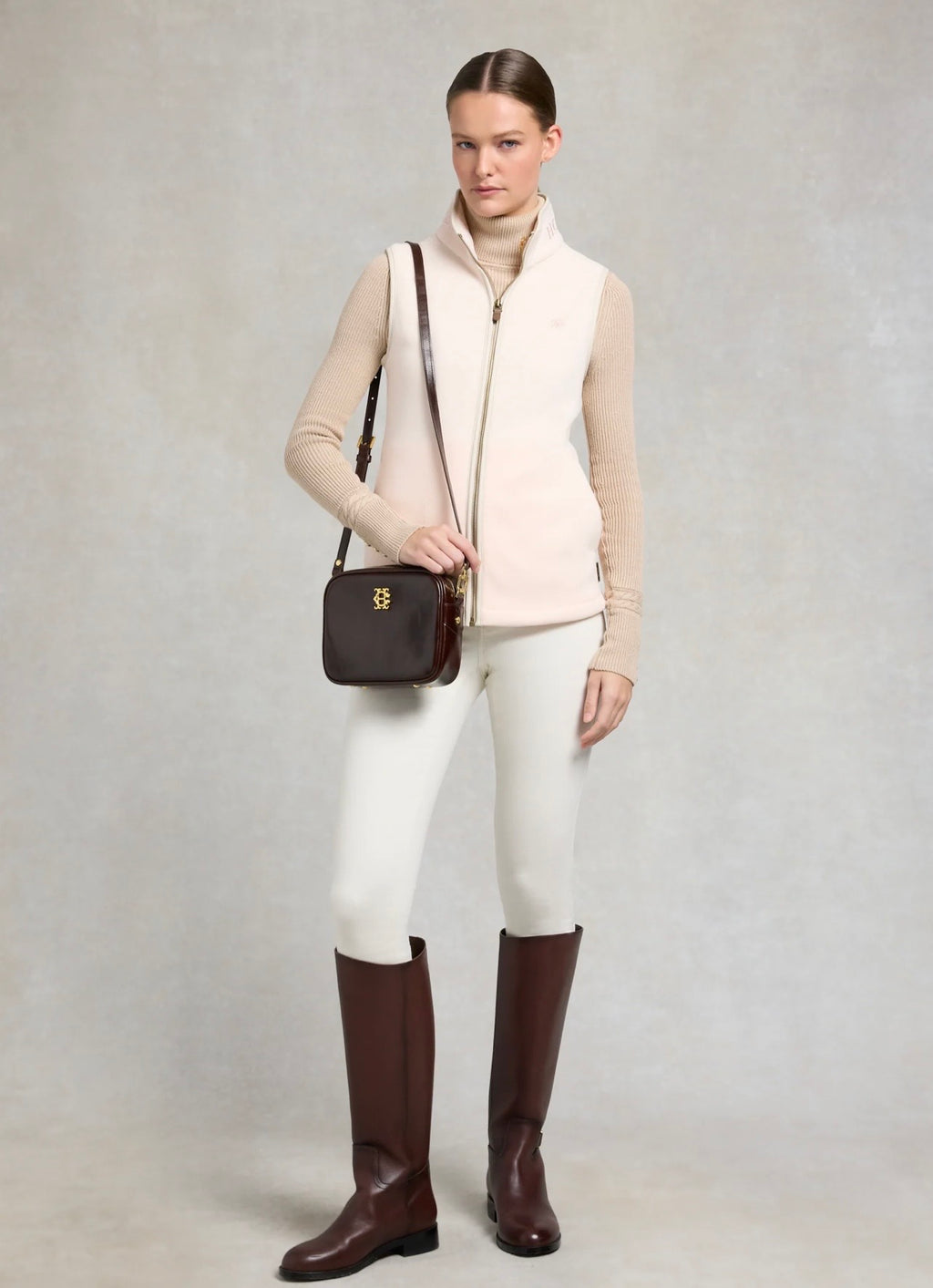 Country Fleece Gilet Palest Pink