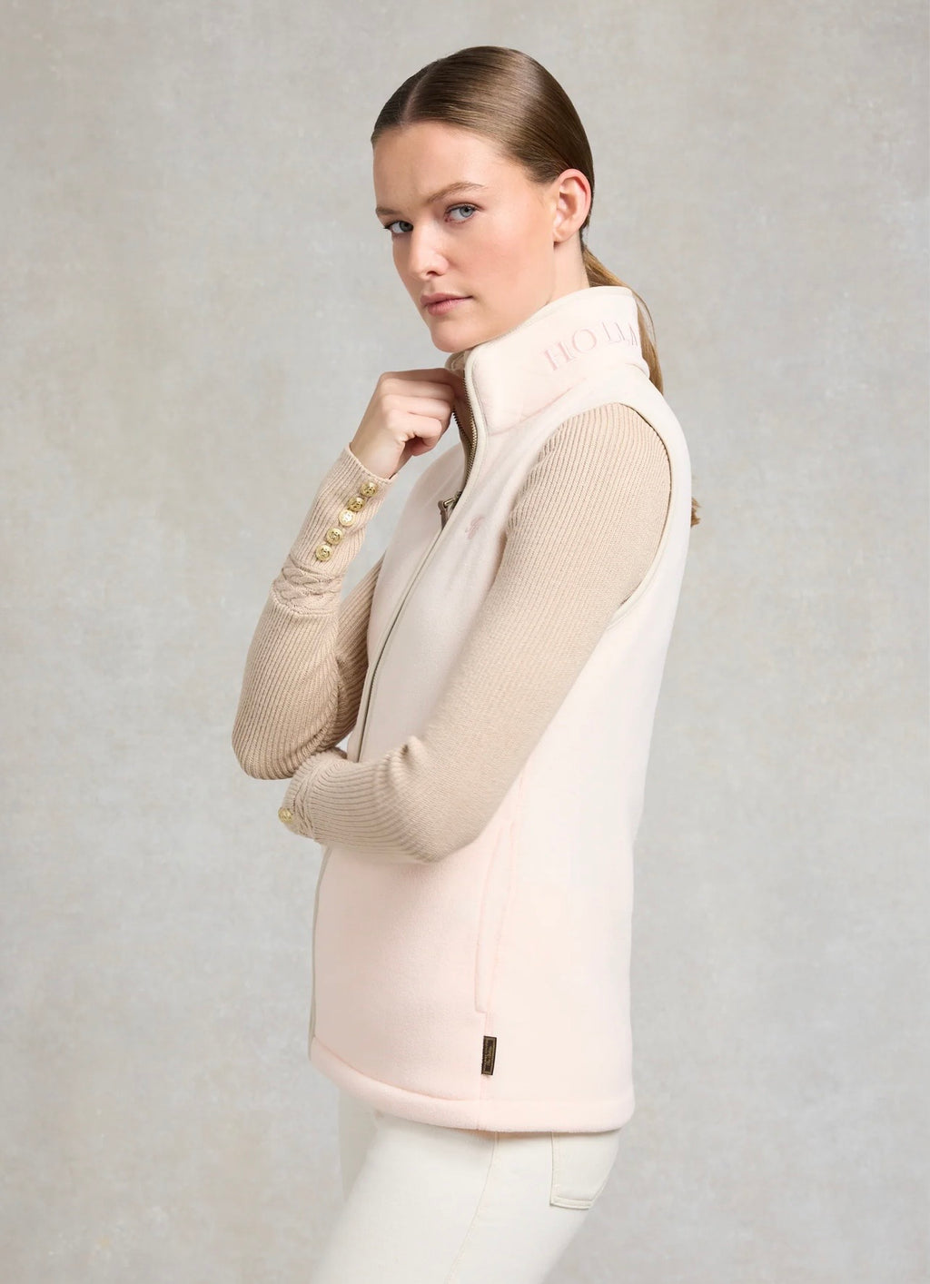 Country Fleece Gilet Palest Pink