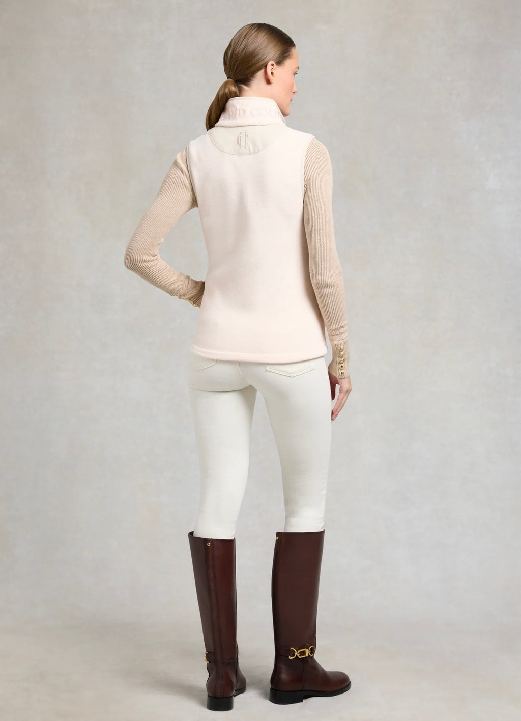 Country Fleece Gilet Palest Pink