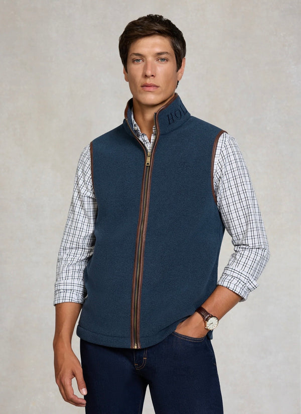 Men's Country Fleece Gilet Dusky Blue