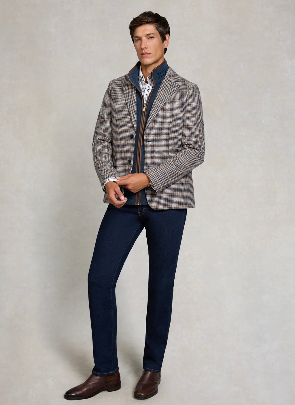 Men's Country Fleece Gilet Dusky Blue