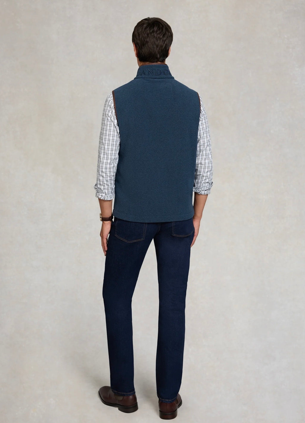 Men's Country Fleece Gilet Dusky Blue