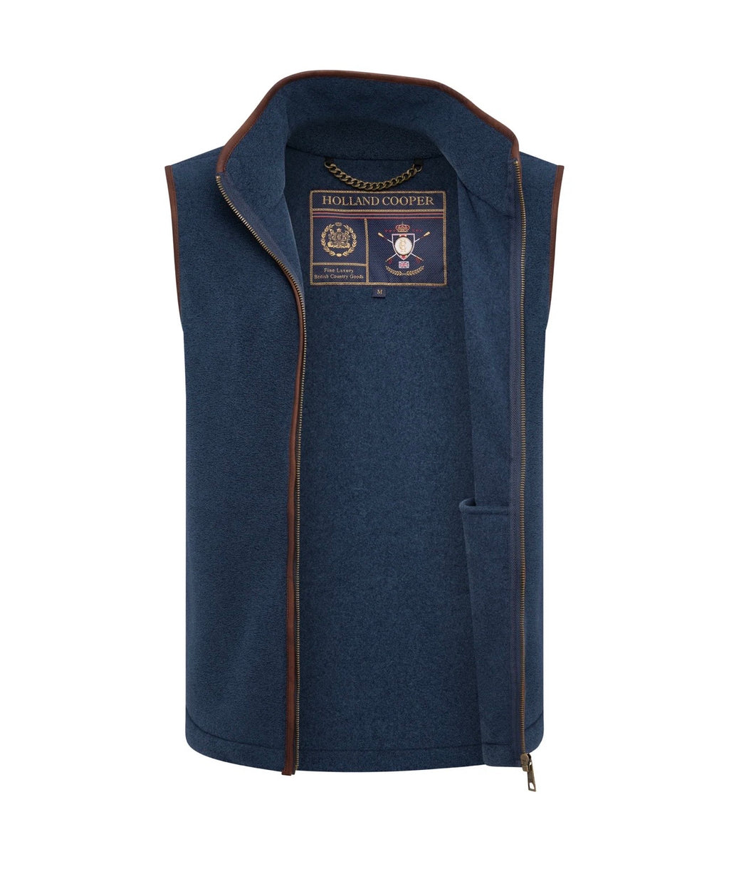 Men's Country Fleece Gilet Dusky Blue