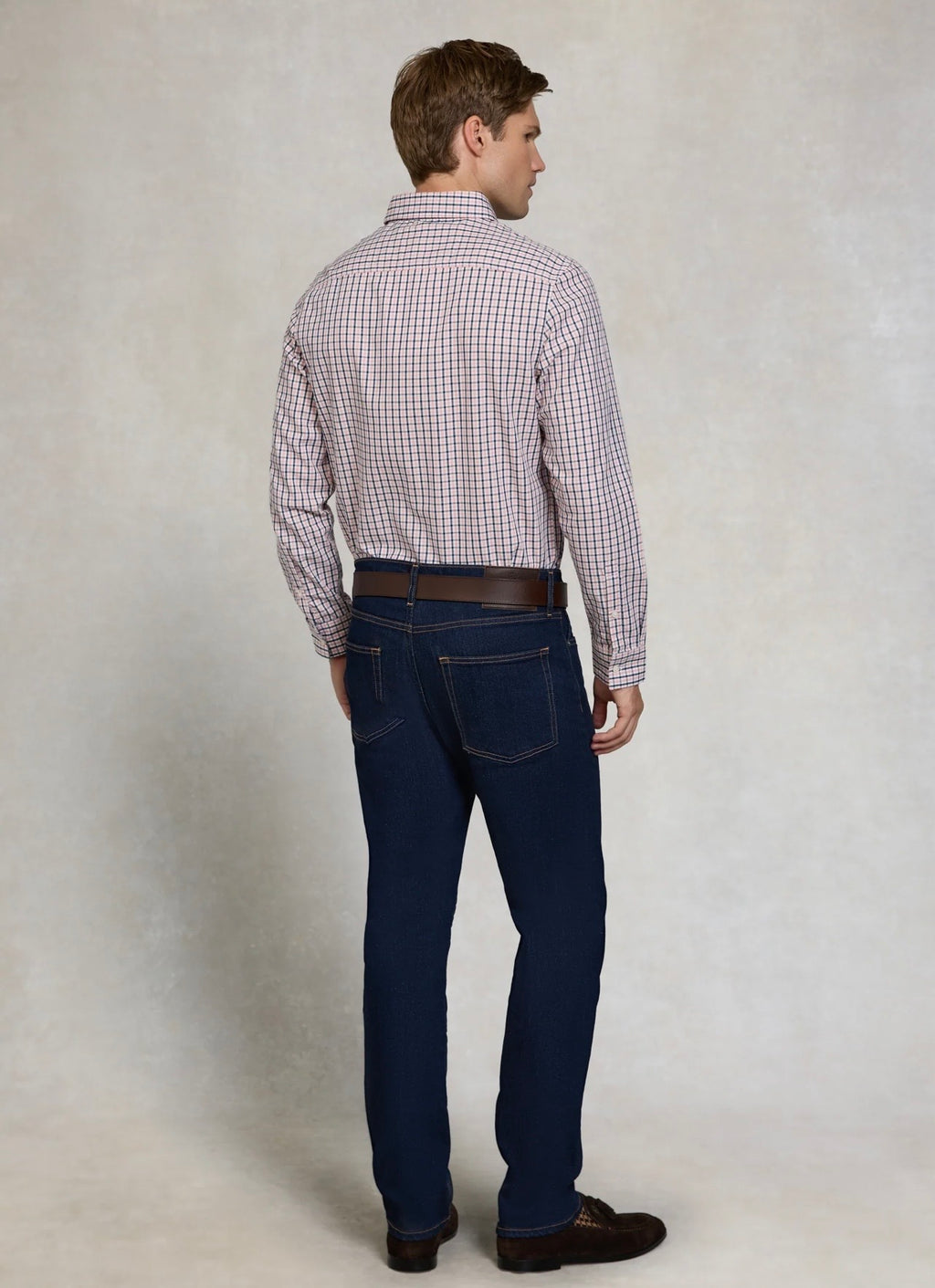 Men's Classic Woven Button Down Shirt Cotswold Pink Check