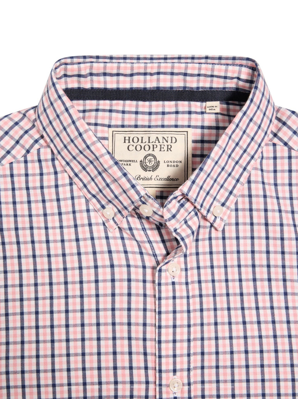 Men's Classic Woven Button Down Shirt Cotswold Pink Check