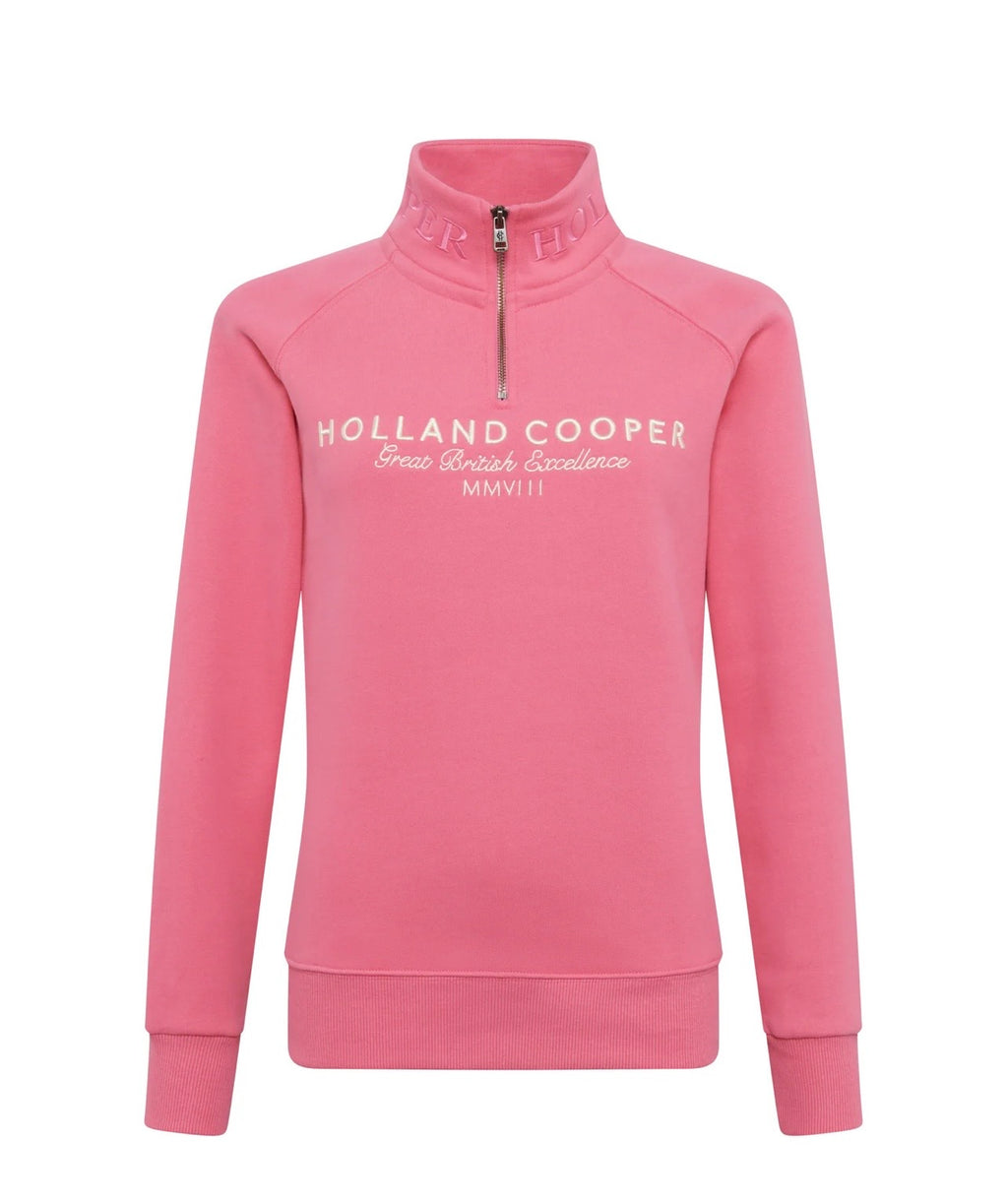 Sporting Goods Zip Henley Peony Pink