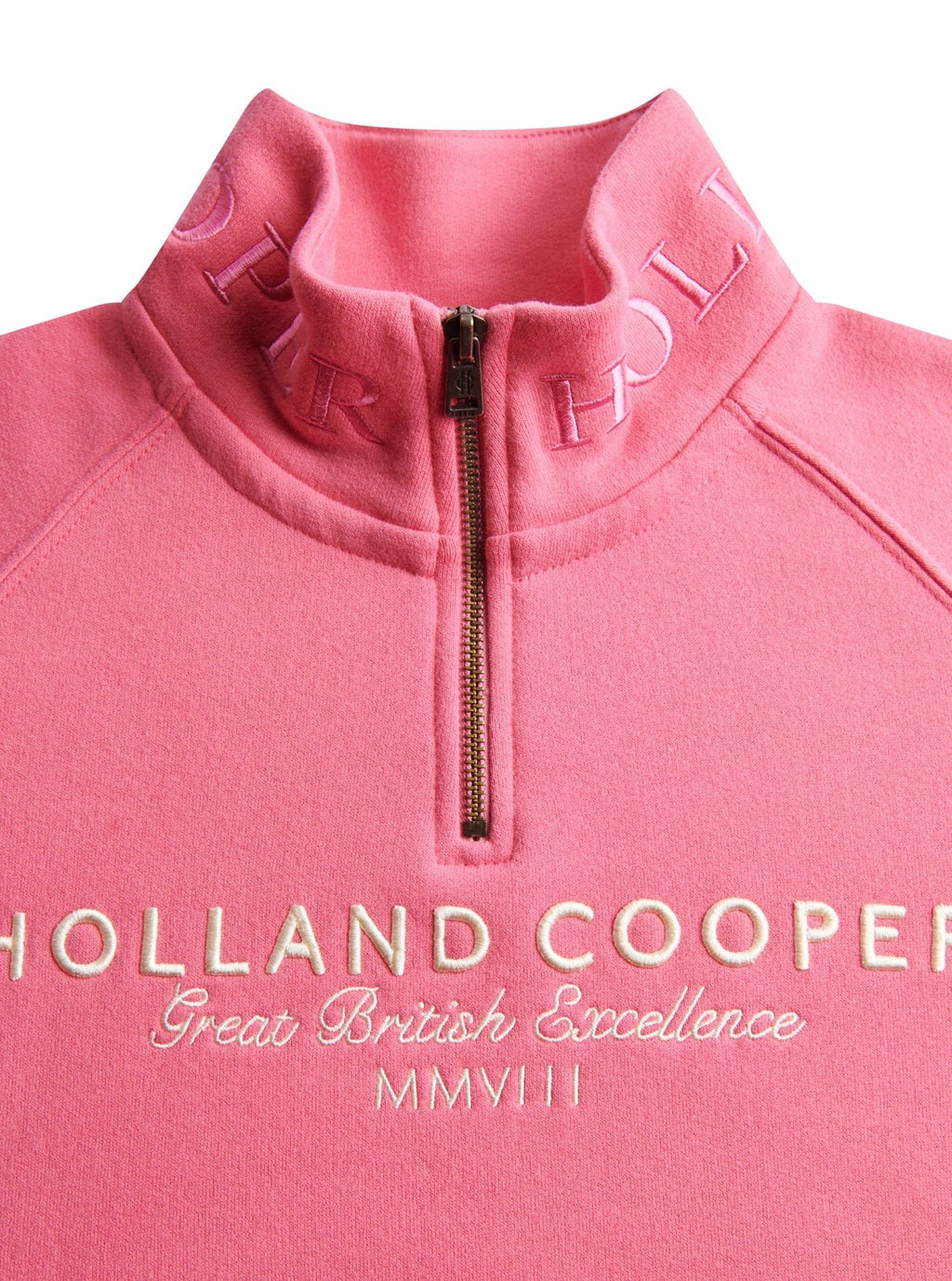 Sporting Goods Zip Henley Peony Pink