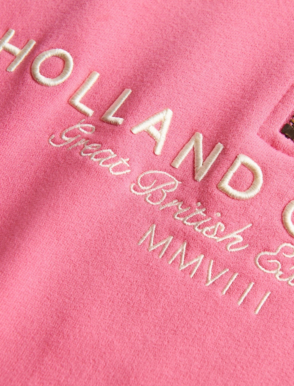 Sporting Goods Zip Henley Peony Pink